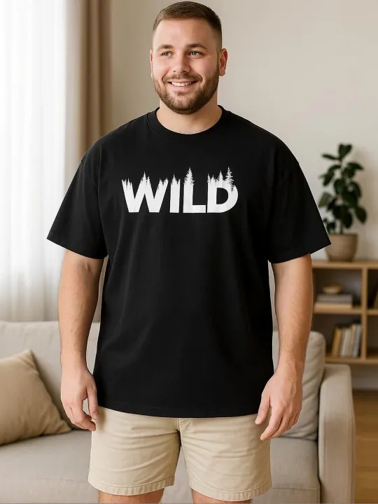 Black Printed T-Shirt — view 1