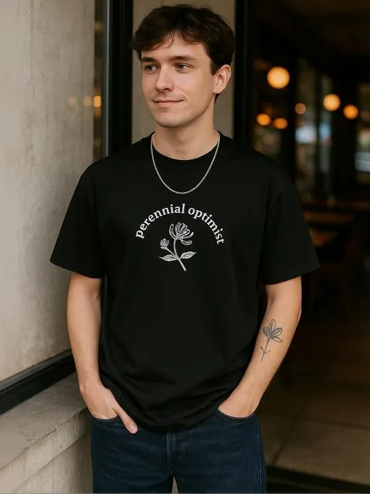 Black Printed T-Shirt — view 1