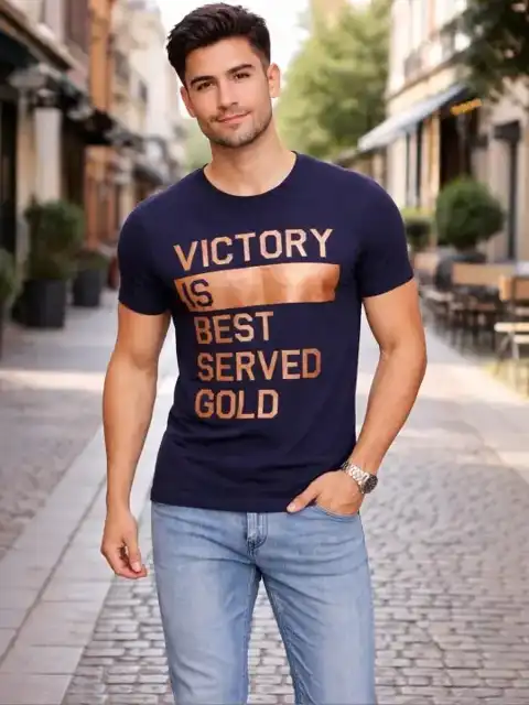 Black Printed T-Shirt — view 1