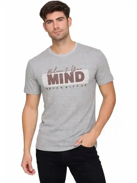 Grey Printed T-Shirt — view 4