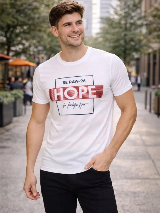 White Printed T-Shirt — view 1