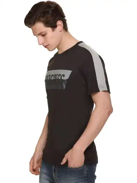 Black Printed T-Shirt — view 3