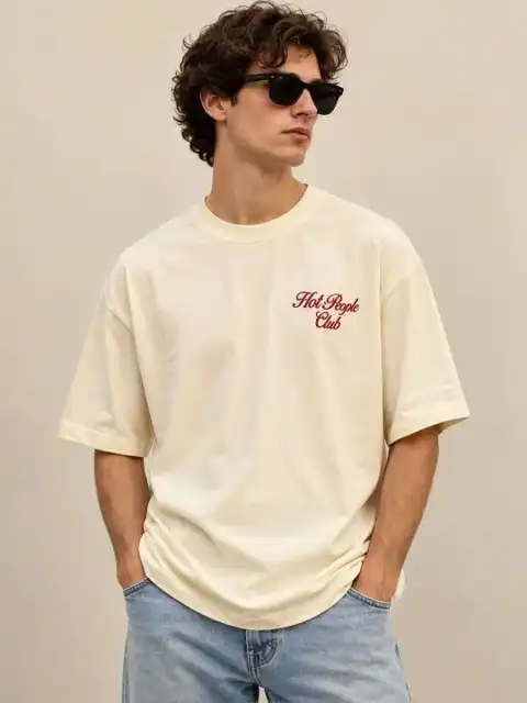 Beige Printed T-Shirt — view 3