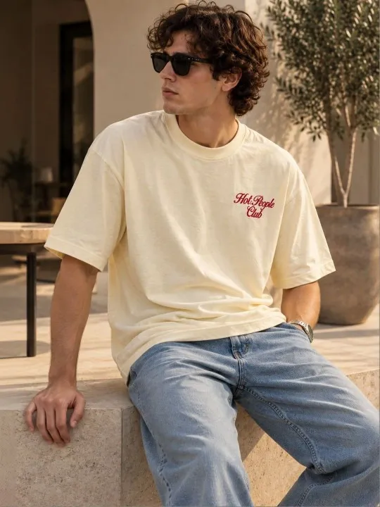 Beige Printed T-Shirt — view 4