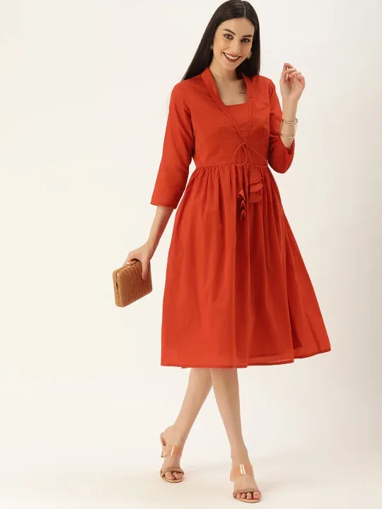 Brown Maxi Dress — view 1