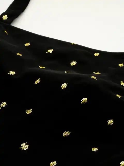 Black Sequined Maxi Dress — view 2