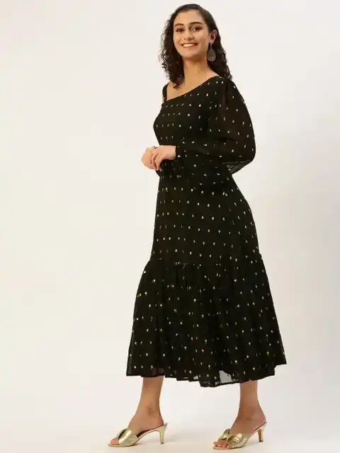 Black Sequined Maxi Dress — view 4