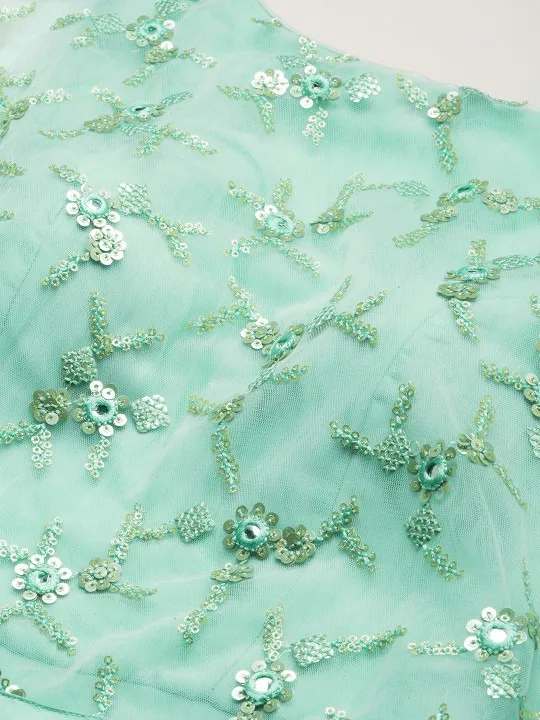 Green Embroidered Maxi Dress — view 2