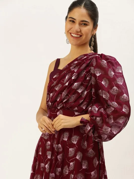 Maroon Maxi Dress — view 3