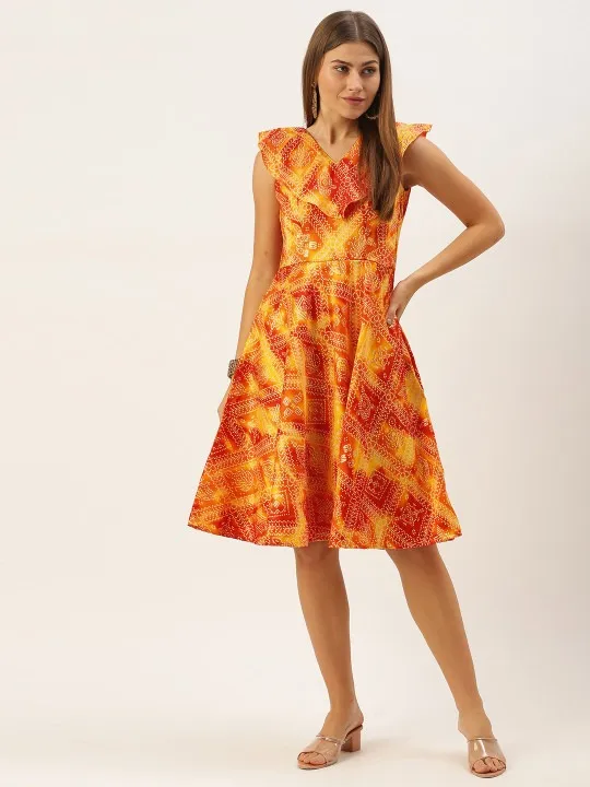 Orange Maxi Dress — view 1