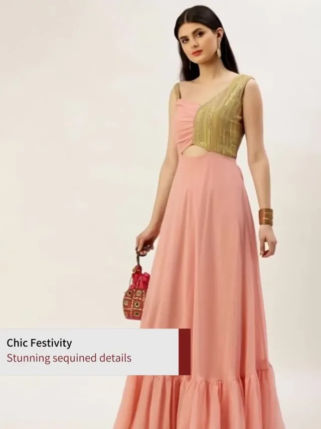 Pink Colourblock Maxi Dress — view 3