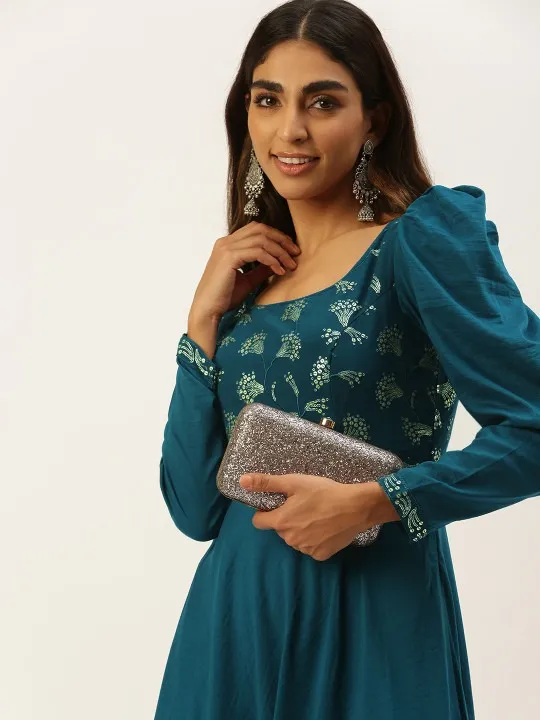 Green Embroidered Maxi Dress — view 3
