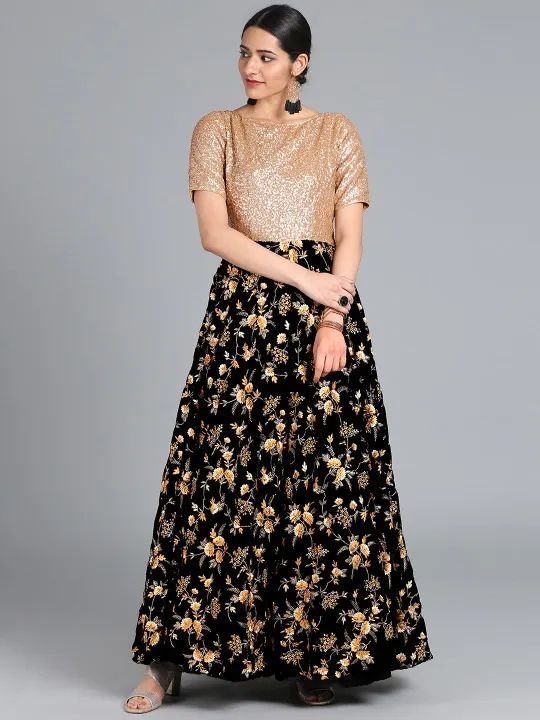 Black Maxi Dress — view 1