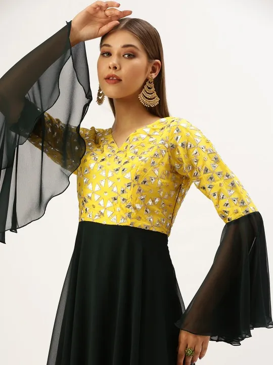 Green Embroidered Maxi Dress — view 2