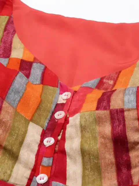 Red Printed Maxi Dress — view 2