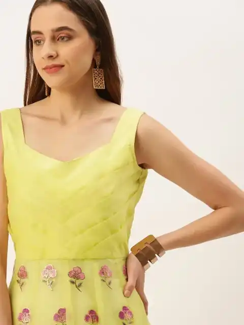 Pink Embroidered Maxi Dress — view 4