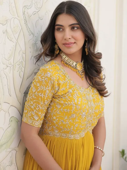 Orange Embroidered Maxi Dress — view 2