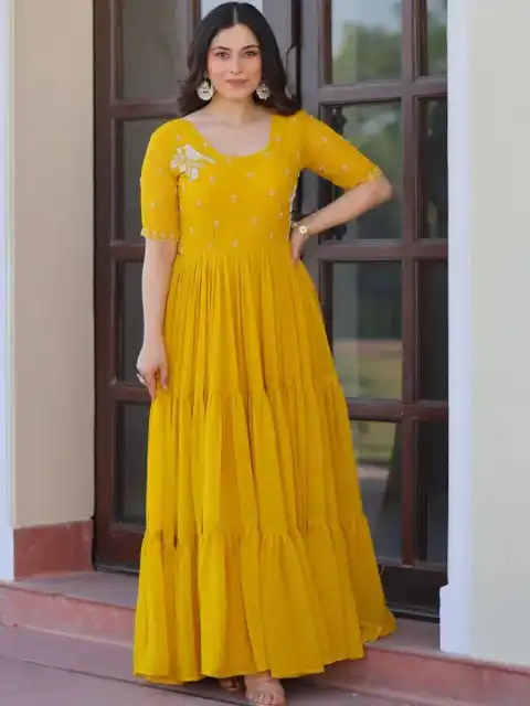Orange Embroidered Maxi Dress — view 2