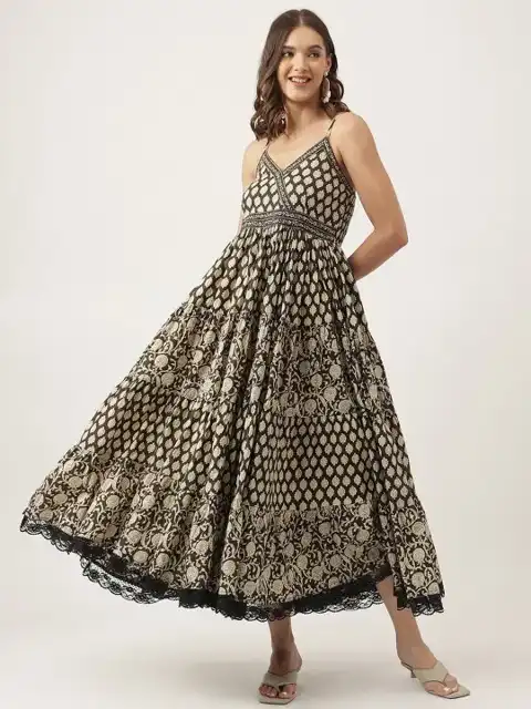 Green Floral Maxi Dress — view 2