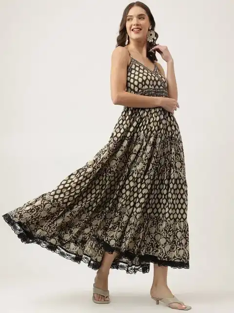 Green Floral Maxi Dress — view 4