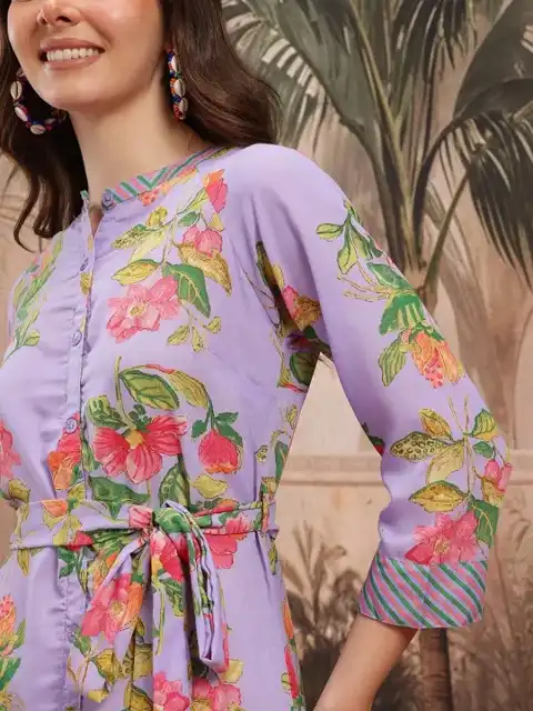 Pink Floral Maxi Dress — view 1