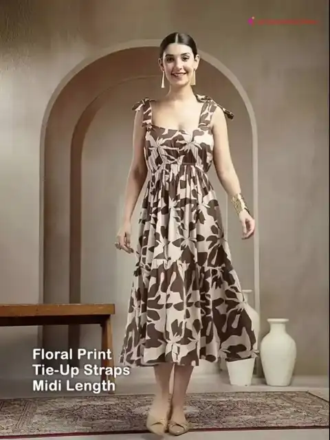 Purple Floral Maxi Dress — view 3