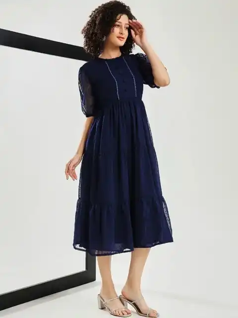 Black Printed Maxi Dress — view 2