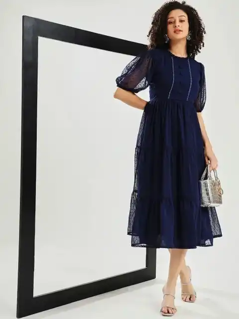 Black Printed Maxi Dress — view 3
