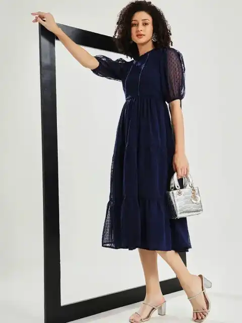 Black Printed Maxi Dress — view 4