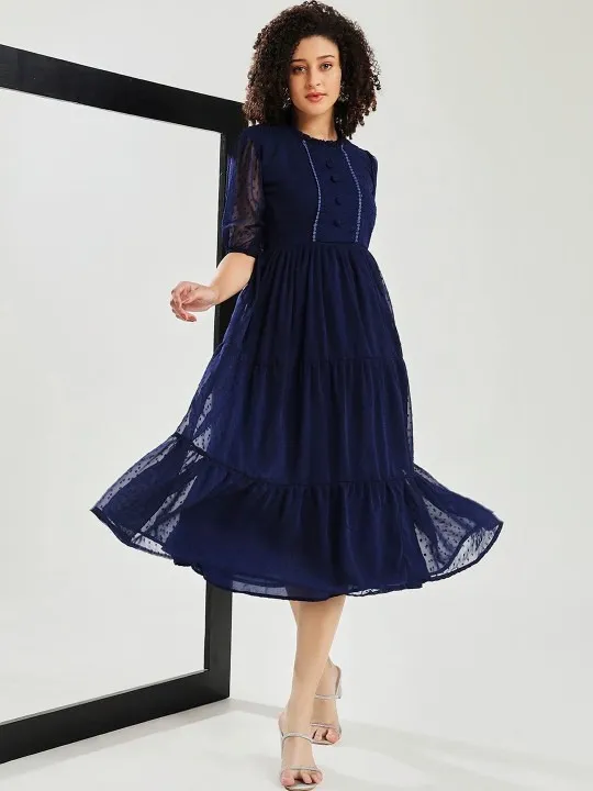 Black Printed Maxi Dress — view 1