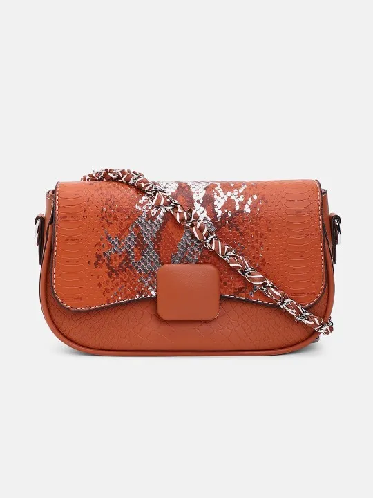 Orange Textured Sling Bag — view 2
