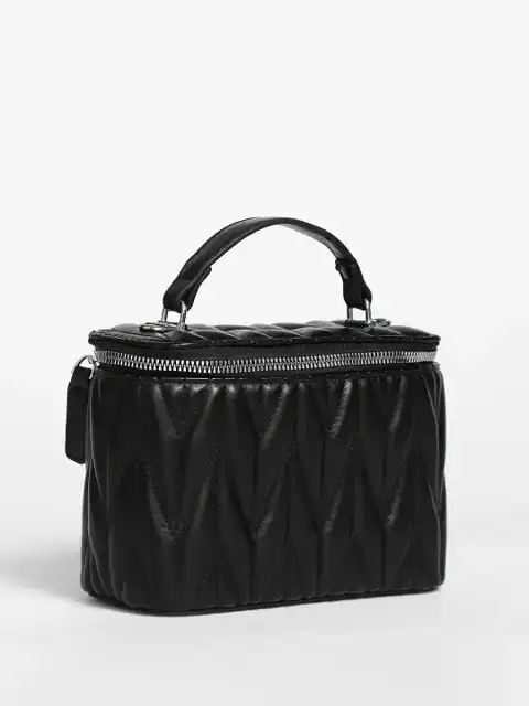 Black Quilted Handheld Bag — view 3