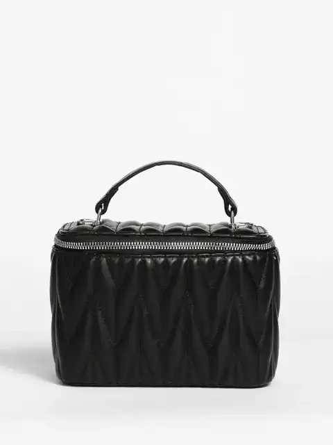 Black Quilted Handheld Bag — view 4