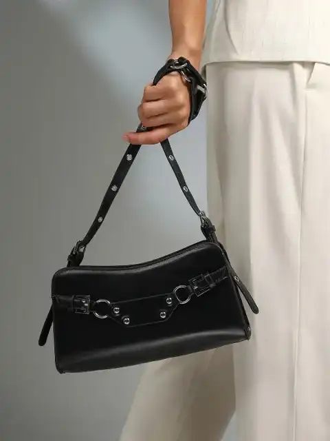 Black Quilted Sling Bag — view 1