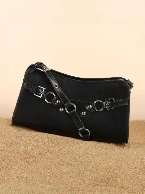 Black Quilted Sling Bag — view 2