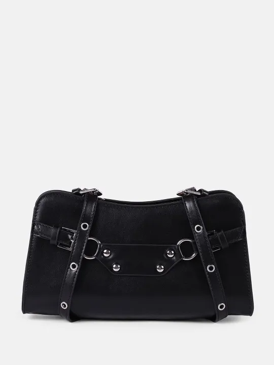 Black Quilted Sling Bag — view 3