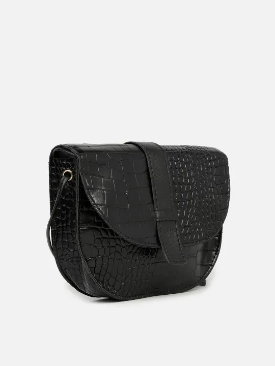 Black Textured Sling Bag — view 2