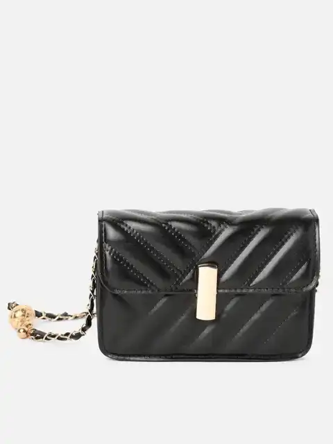 Black Textured Sling Bag — view 2