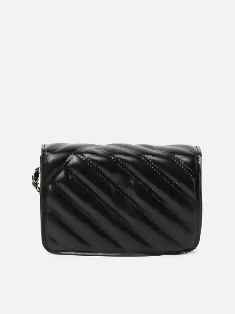 Black Textured Sling Bag — view 4