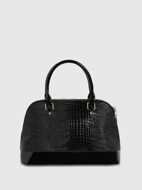 Black Textured Handheld Bag — view 2