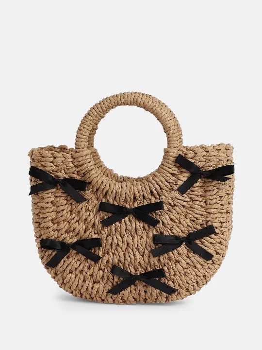Brown Textured Handheld Bag — view 2