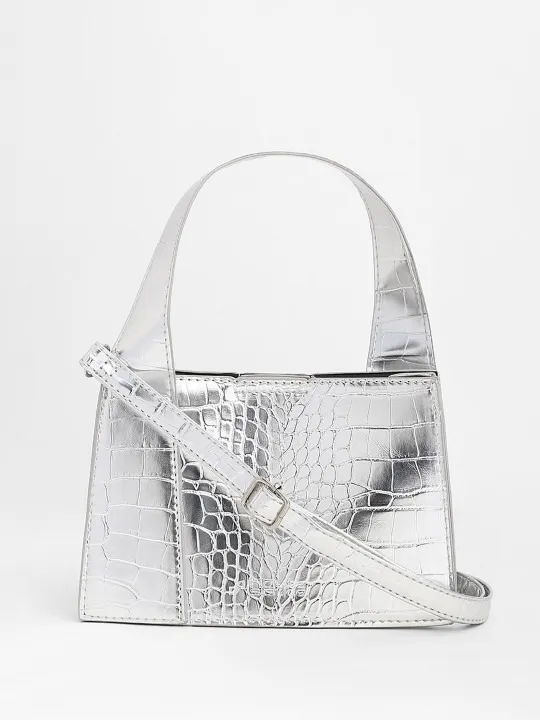 Brown Textured Shoulder Bag — view 3