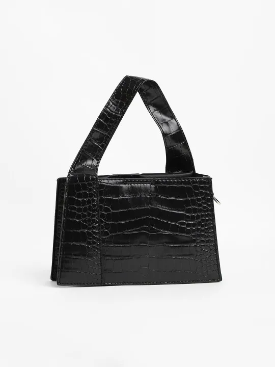 Black Textured Sling Bag — view 1