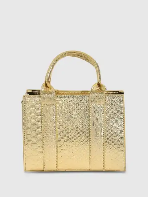 Brown Textured Handheld Bag — view 4
