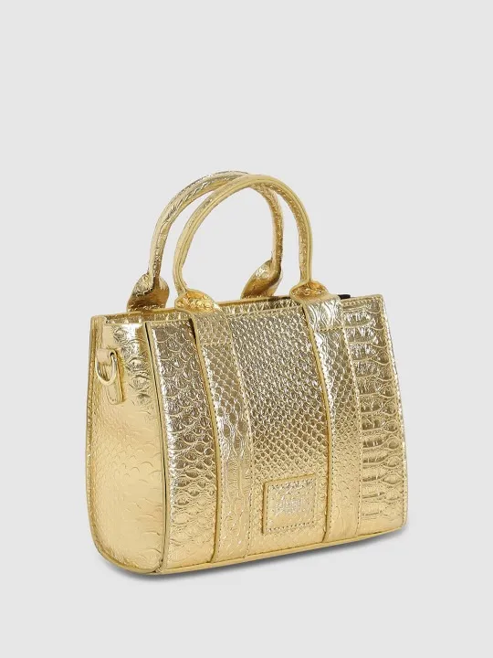 Brown Textured Handheld Bag — view 2