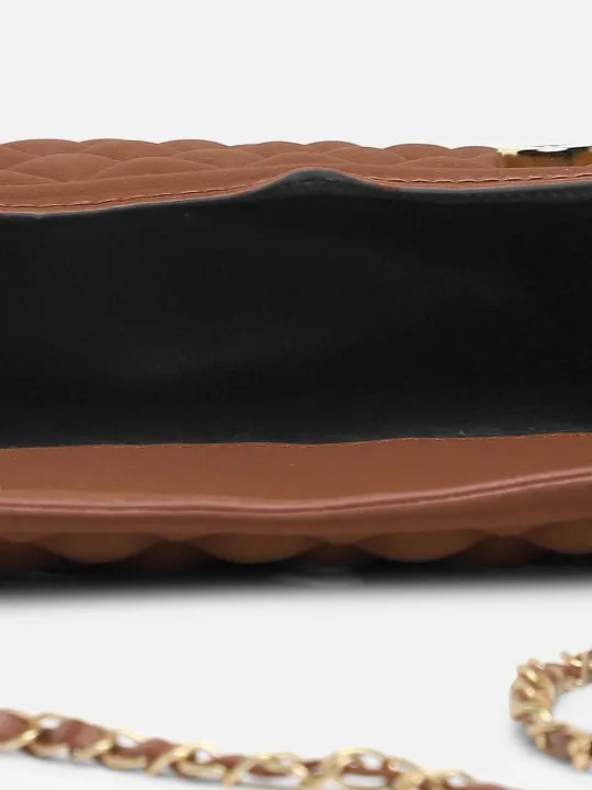 Brown Textured Sling Bag — view 4