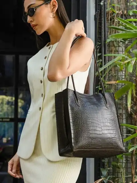 Orange Textured Tote Bag — view 2