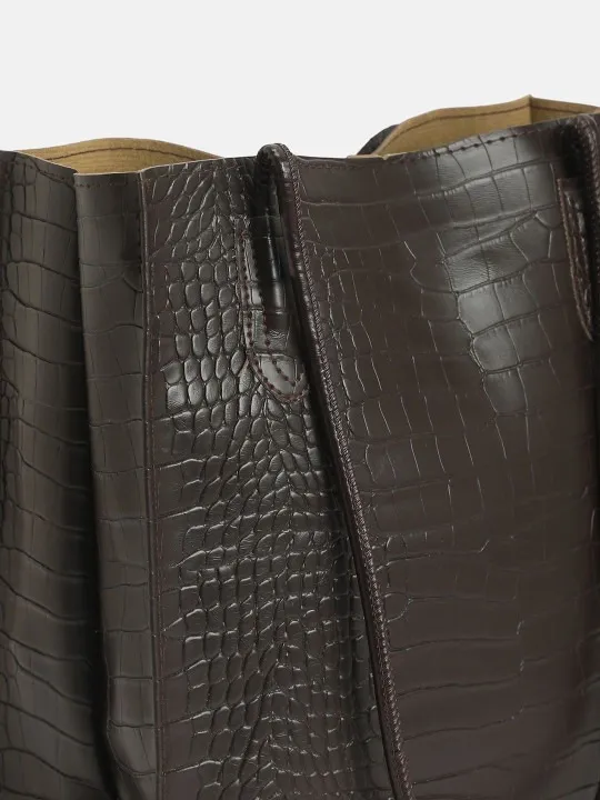 Orange Textured Tote Bag — view 3