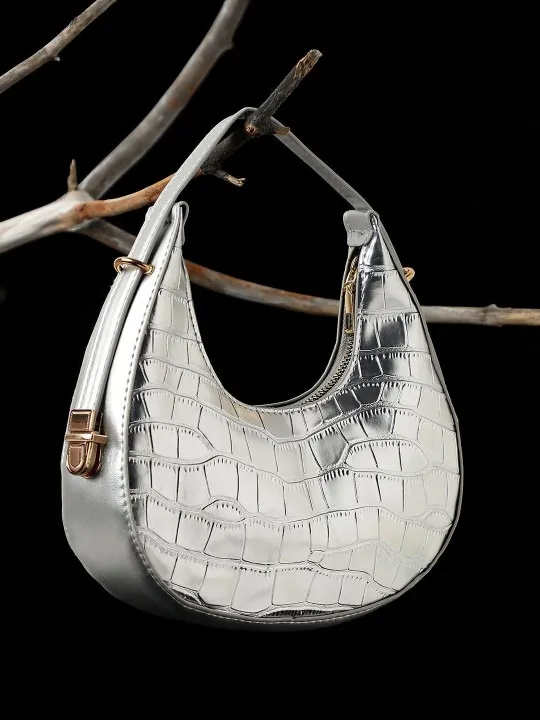 Black Textured Handheld Bag — view 1