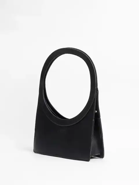 Black Textured Handheld Bag — view 4